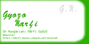 gyozo marfi business card