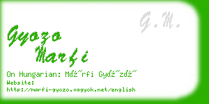 gyozo marfi business card